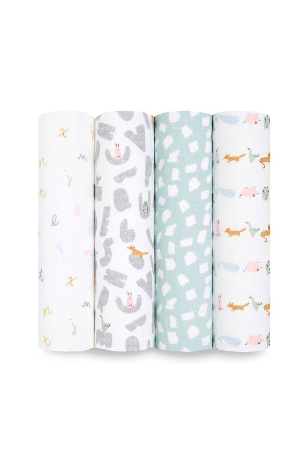 Buy Aden Anais Essential Cotton Muslin Swaddle 4 Pack Online in Malaysia Mothercare