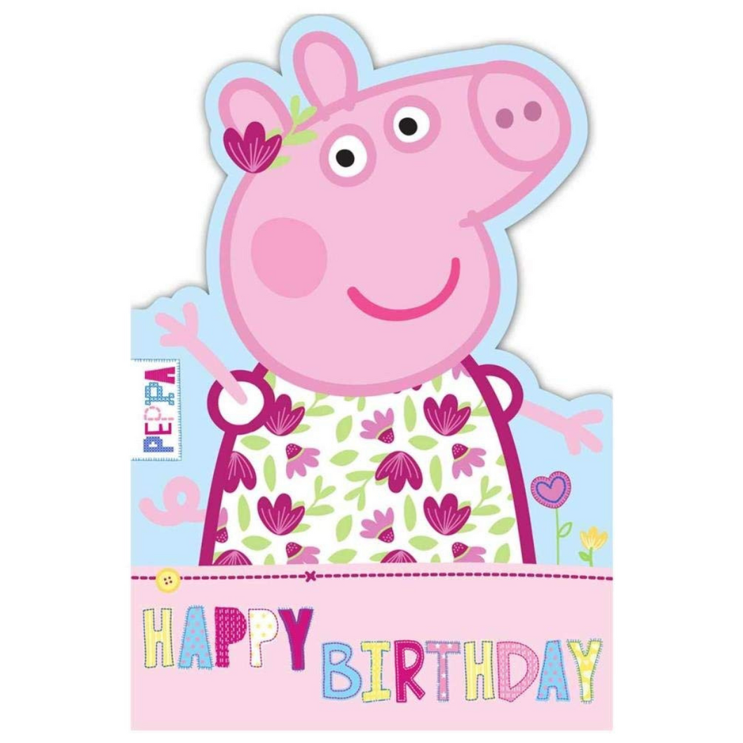 Gemma Happy Birthday Card Peppa Pig Shaped