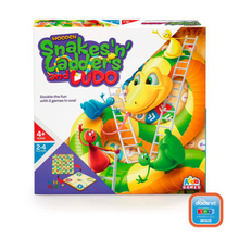 Load image into Gallery viewer, Addo Games Wooden Snakes N Ladders And Ludo
