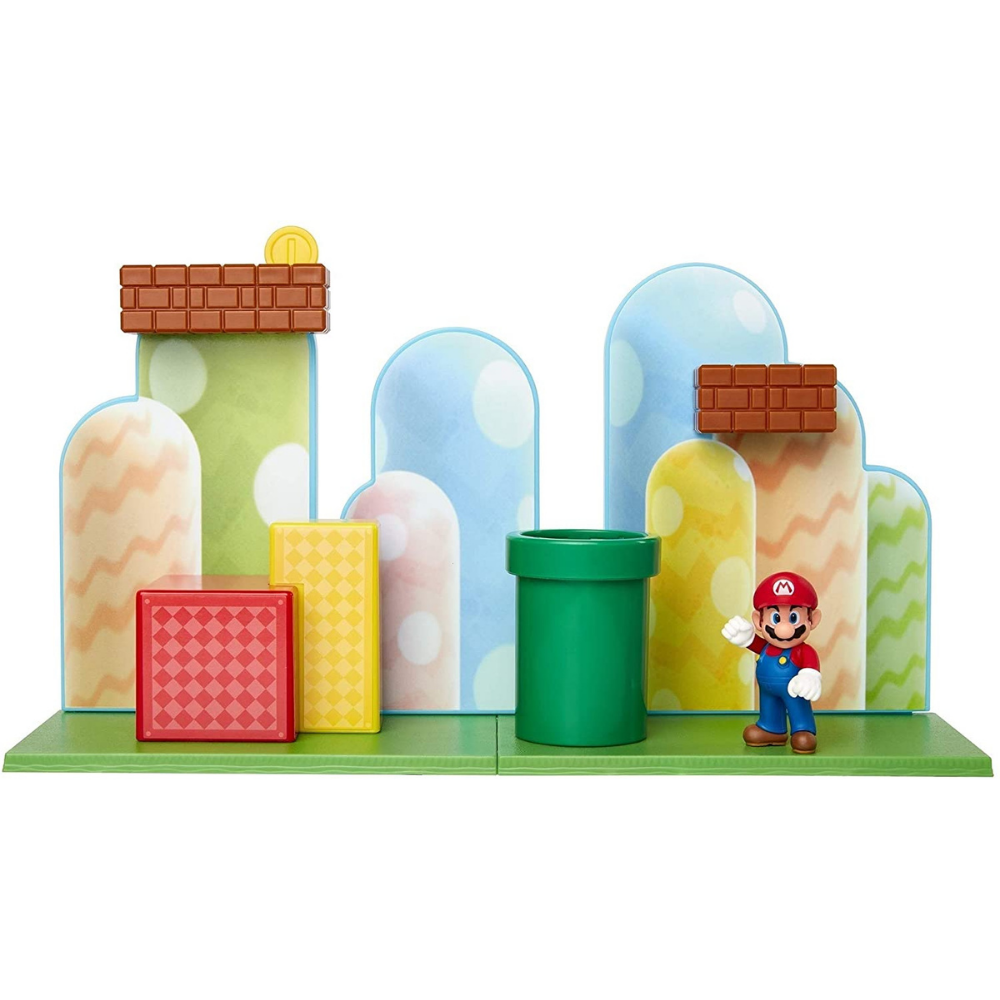 Jakks Super Mario Acorn Plains Playset With 2.5 Inch Figure