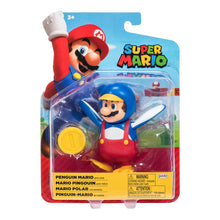 Load image into Gallery viewer, Jakks Super Mario Figure Penguin Mario With Coin
