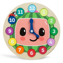 Load image into Gallery viewer, Cocomelon Wooden Learning Clock
