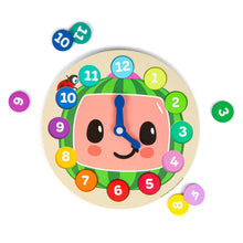 Load image into Gallery viewer, Cocomelon Wooden Learning Clock
