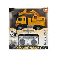 Load image into Gallery viewer, WJ Tech Remote Control 1:64 Digger Truck
