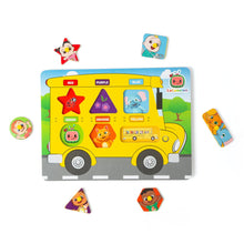 Load image into Gallery viewer, Cocomelon Wooden Bus Puzzle
