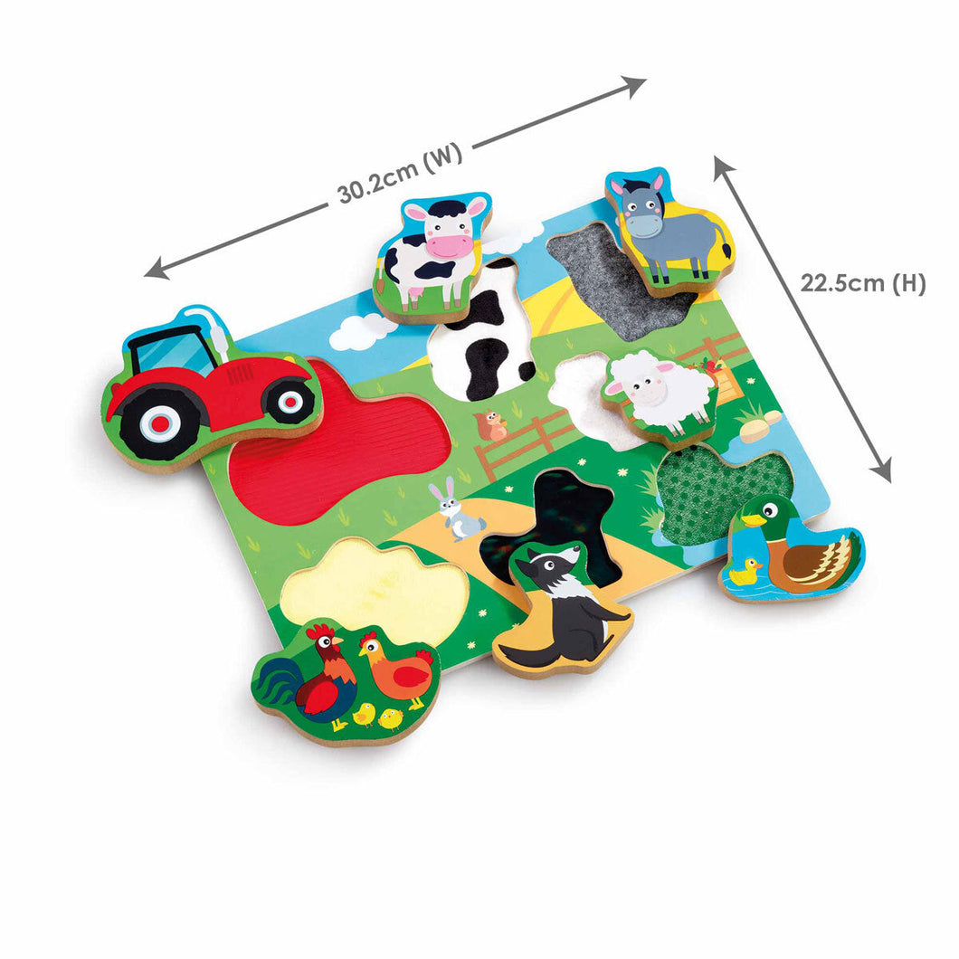 Addo Woodlets Touch & Feel Farm Puzzle