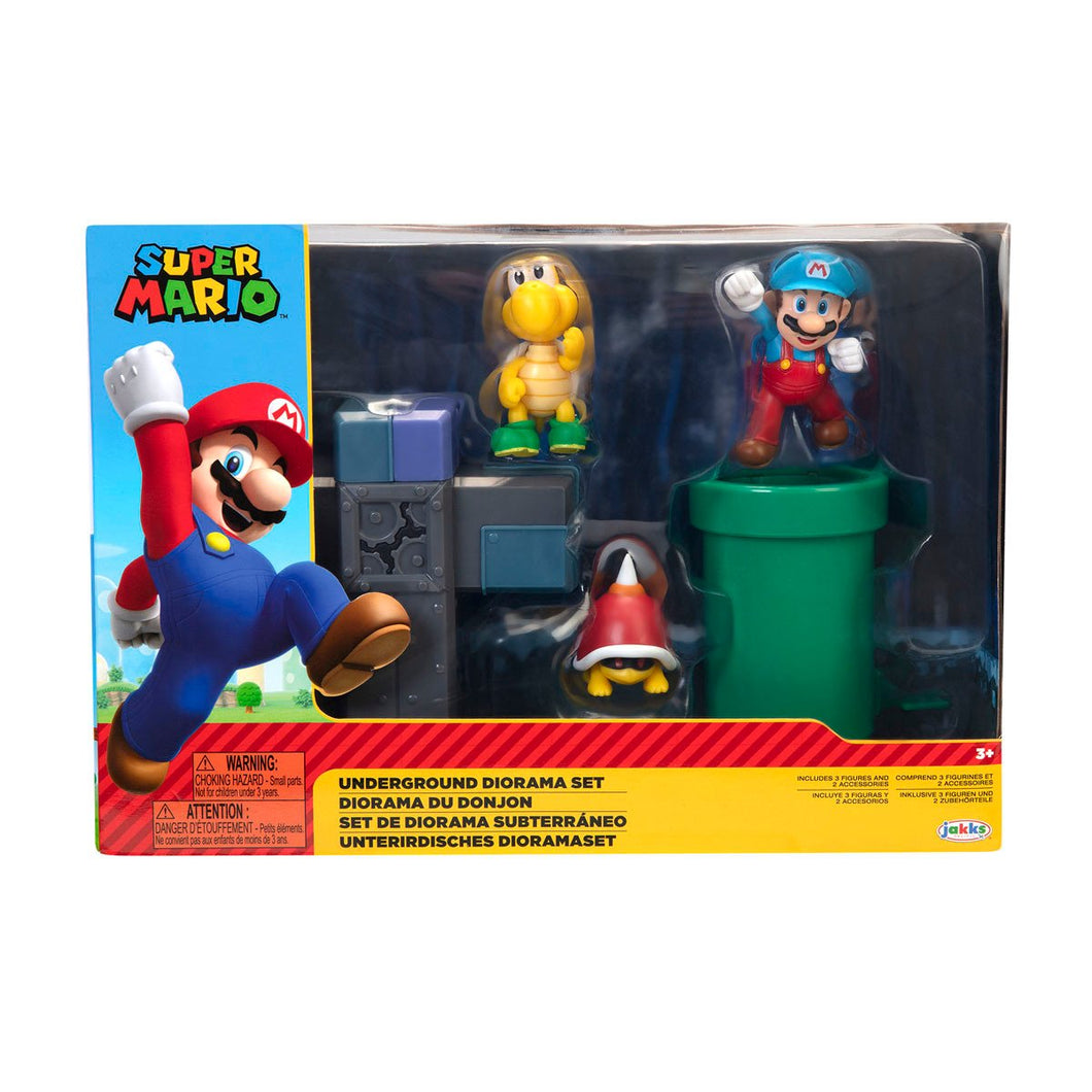 Jakks Super Mario Underground Diorama Set & Ice Mario Figure