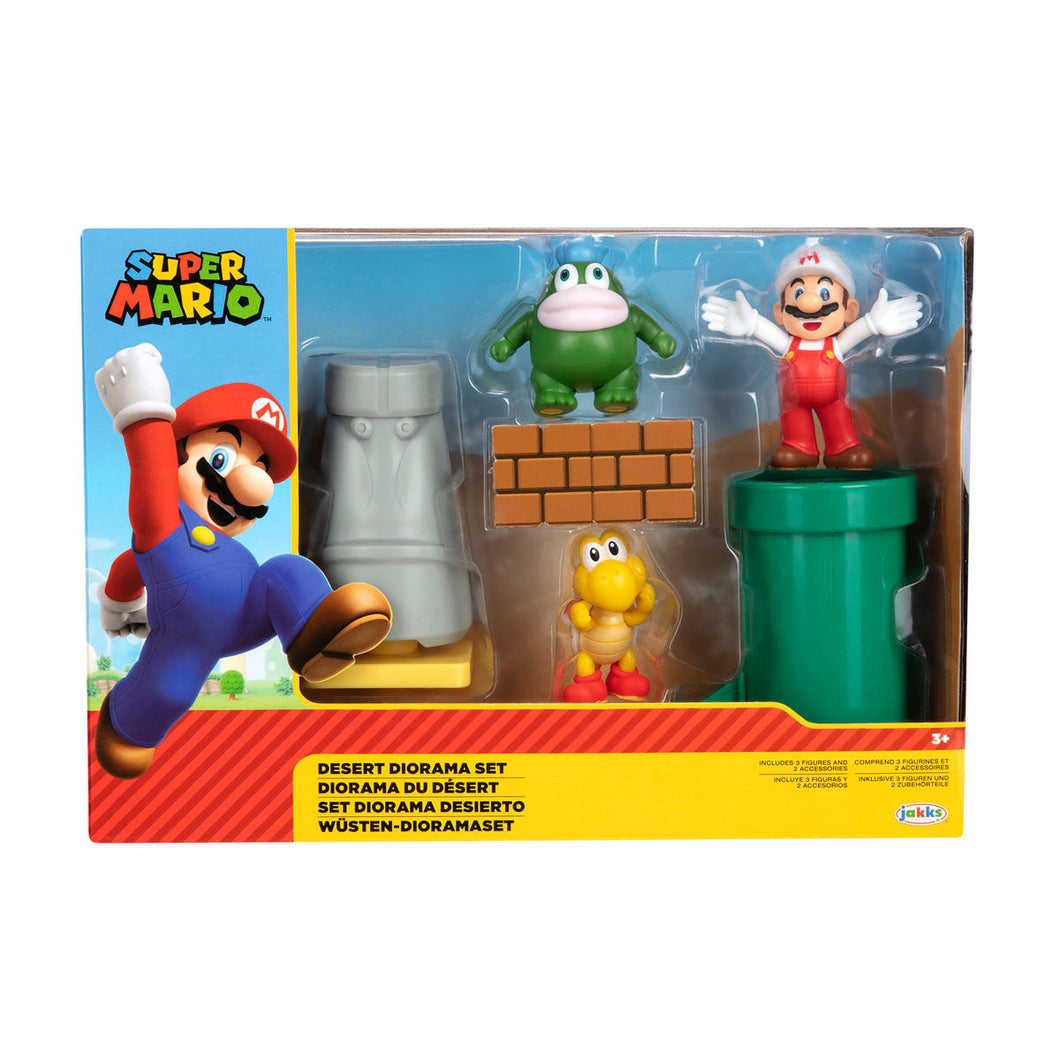 Jakks Super Mario Desert Diorama Set & Mario Figure