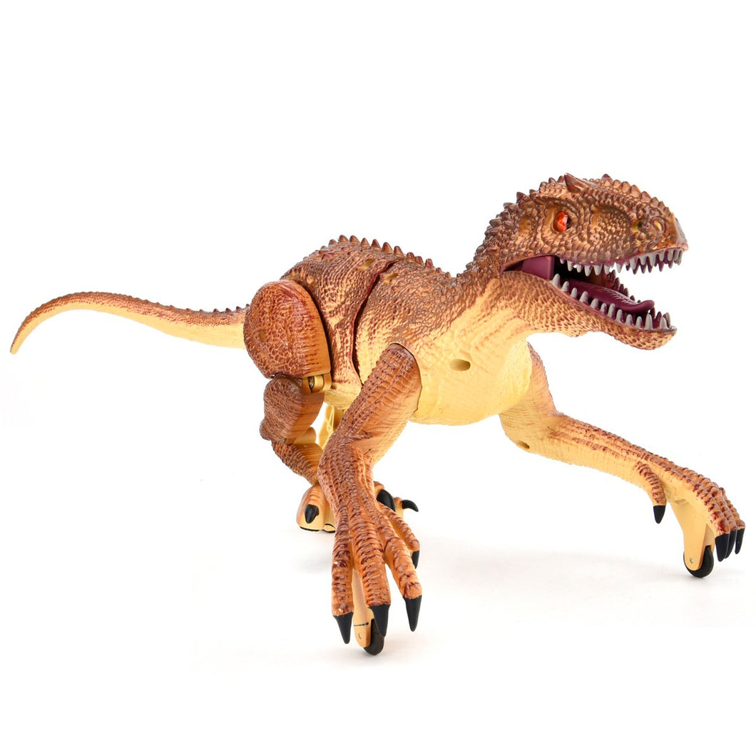 WJ Tech Remote Control Roaring Raptor Brown Dinosaur