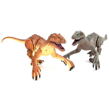 Load image into Gallery viewer, WJ Tech Remote Control Roaring Raptor Brown Dinosaur
