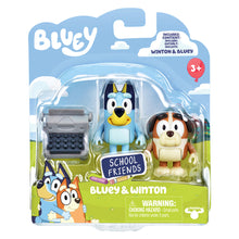 Load image into Gallery viewer, Bluey School Friends Bluey And Winton With Typewriter 2 Pack Figure Set
