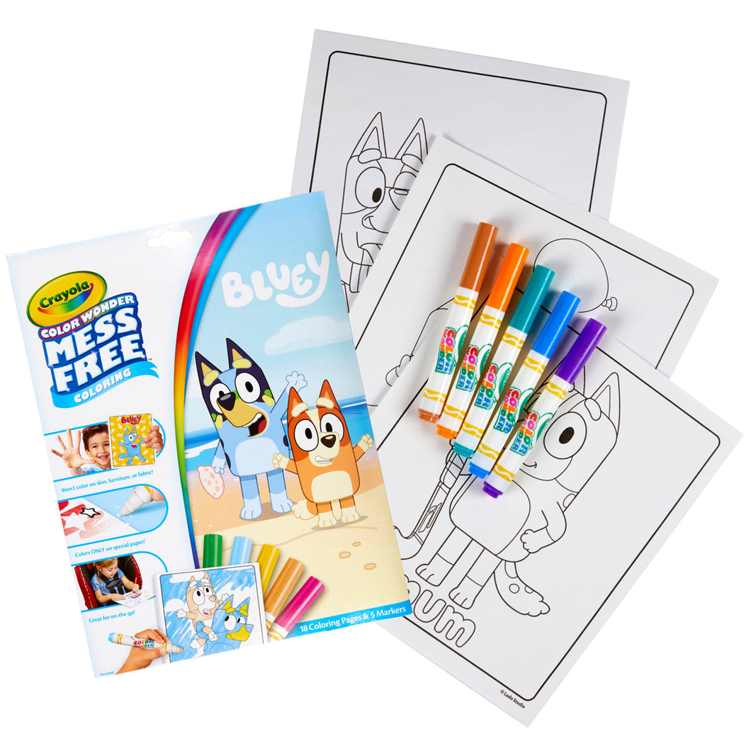 Crayola Bluey Color Wonder Mess Free Book