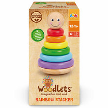 Load image into Gallery viewer, Addo Woodlets Rainbow Stacking Rings V2
