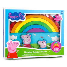 Load image into Gallery viewer, RMS Peppa Pig Wooden Rainbow 9Pcs Puzzle
