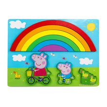 Load image into Gallery viewer, RMS Peppa Pig Wooden Rainbow 9Pcs Puzzle
