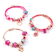 Load image into Gallery viewer, Make It Real Think Pink Halo Charms Bracelet Craft Set
