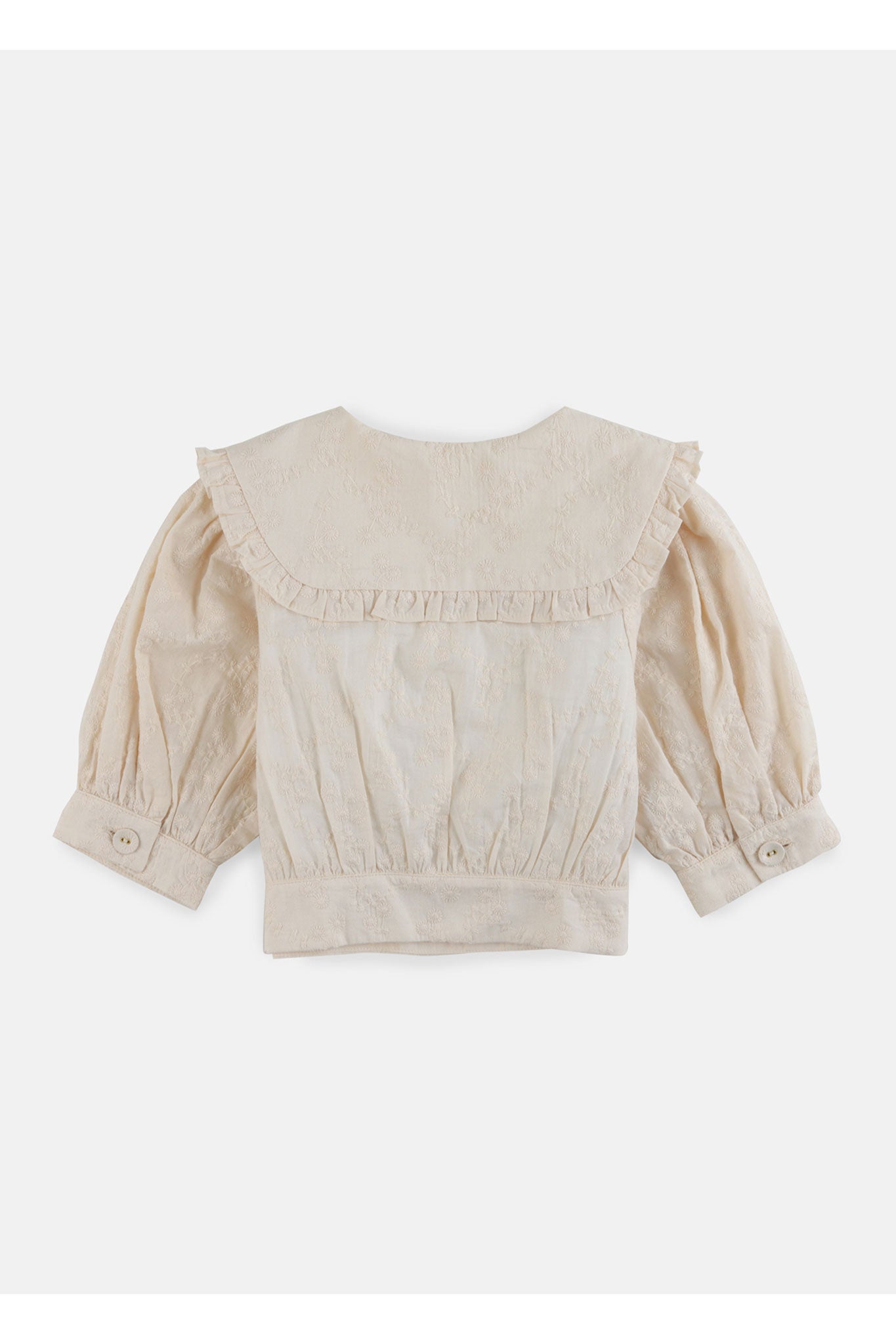 Gingersnaps Embroidered Top with Peter Pan Collar