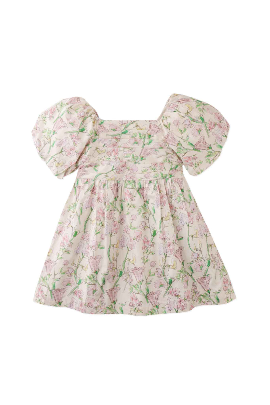 Gingersnaps Floral Print Dress With Ruched On Front Bodice