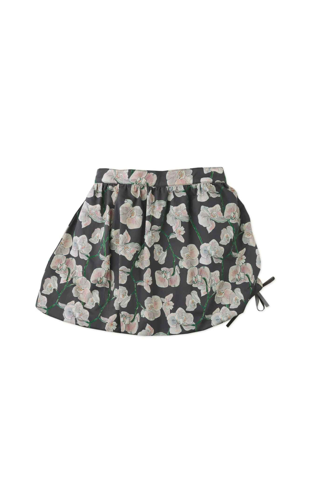 Gingersnaps Orchid Print Bubble Skirt With Side Ruching