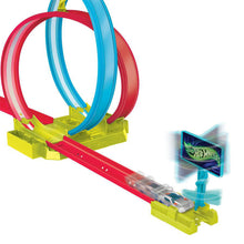 Load image into Gallery viewer, Hot Wheels Neon Speeders Laser Stunt Slamway Track Set
