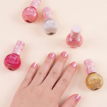 Load image into Gallery viewer, Make It Real Pink &amp; Gold 5Pk Nail Polish Hexagon
