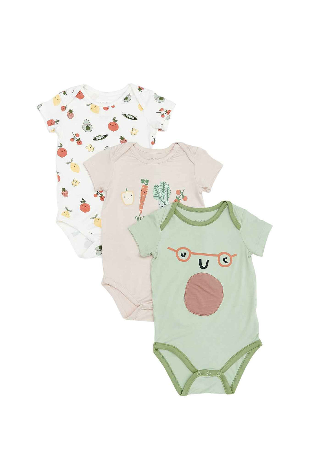 Not Too Big Farm To Table Bamboo Bodysuit - SS-3 Packs