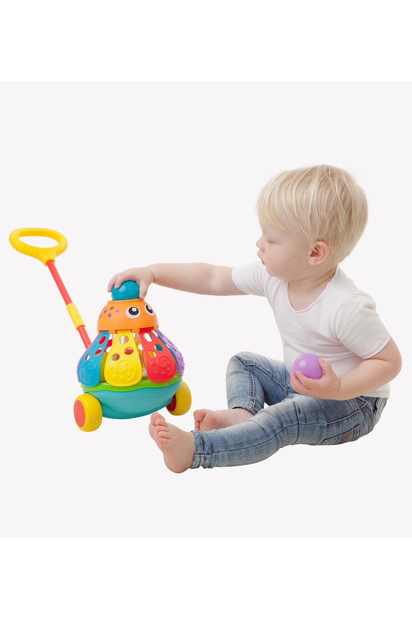 Playgro Push Along Ball Popping Octopus