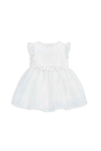 Load image into Gallery viewer, Mamas &amp; Papas White Organza Flower Dress
