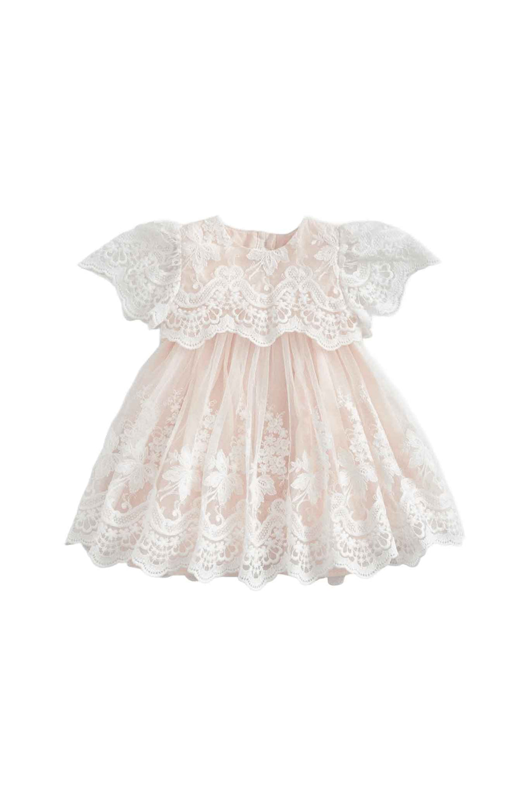 Mamas & Papas Lace Frill Sleeve Dress