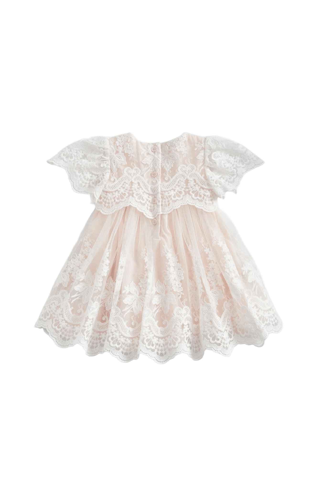 Mamas & Papas Lace Frill Sleeve Dress