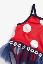 Load image into Gallery viewer, Mothercare Spot Swimsuit And Headband Set
