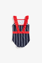 Load image into Gallery viewer, Mothercare Navy Striped Swimsuit
