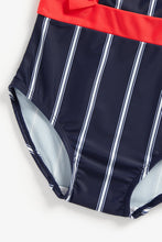 Load image into Gallery viewer, Mothercare Navy Striped Swimsuit
