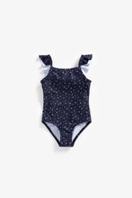 Load image into Gallery viewer, Mothercare Navy Flower Swimsuit
