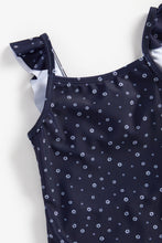 Load image into Gallery viewer, Mothercare Navy Flower Swimsuit
