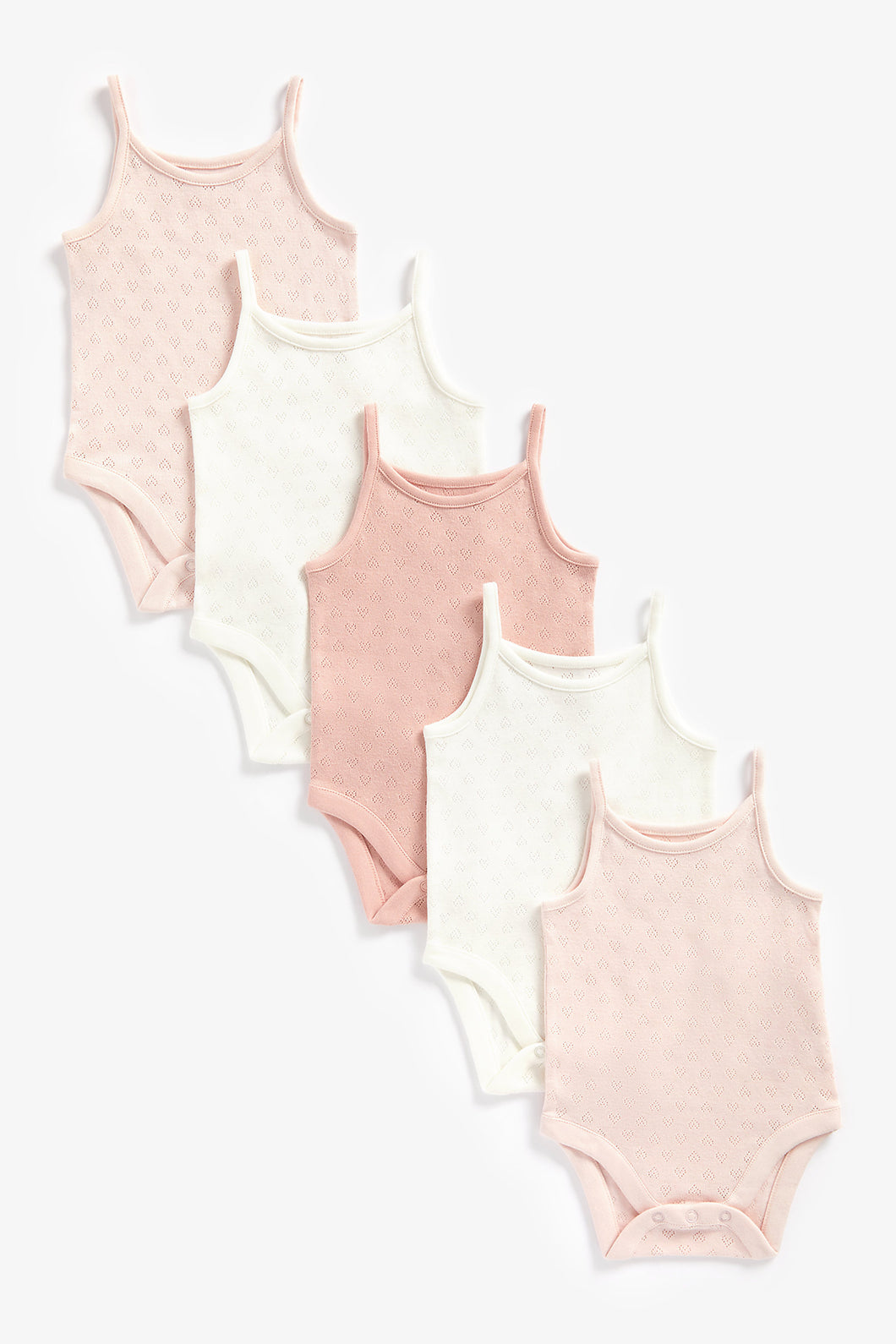 Mothercare Pointelle Cami Bodysuits - 5 Pack