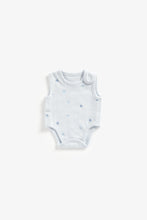 Load image into Gallery viewer, Mothercare Blue Premature Baby Bodysuits - 3 Pack
