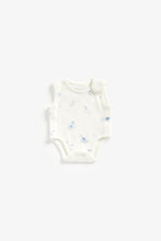 Load image into Gallery viewer, Mothercare Blue Premature Baby Bodysuits - 3 Pack
