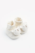 Load image into Gallery viewer, Mothercare Bear Rattle Sock-Top Booties
