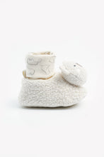 Load image into Gallery viewer, Mothercare Bear Rattle Sock-Top Booties
