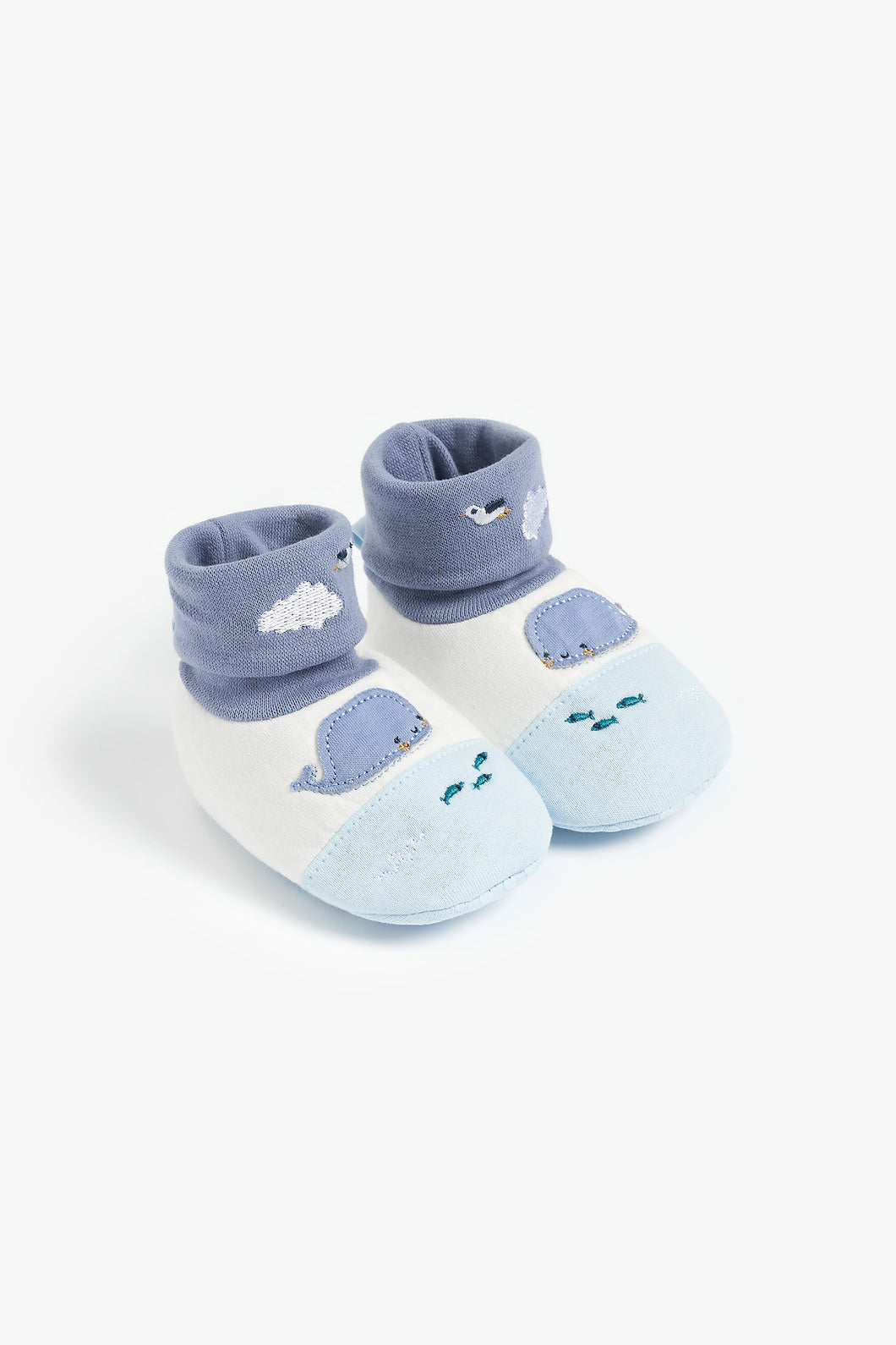 Mothercare Whale Sock-Top Baby Booties