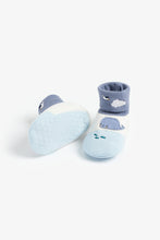 Load image into Gallery viewer, Mothercare Whale Sock-Top Baby Booties
