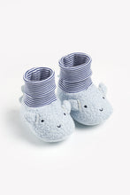 Load image into Gallery viewer, Mothercare Whale Rattle Sock-Top Booties
