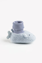 Load image into Gallery viewer, Mothercare Whale Rattle Sock-Top Booties
