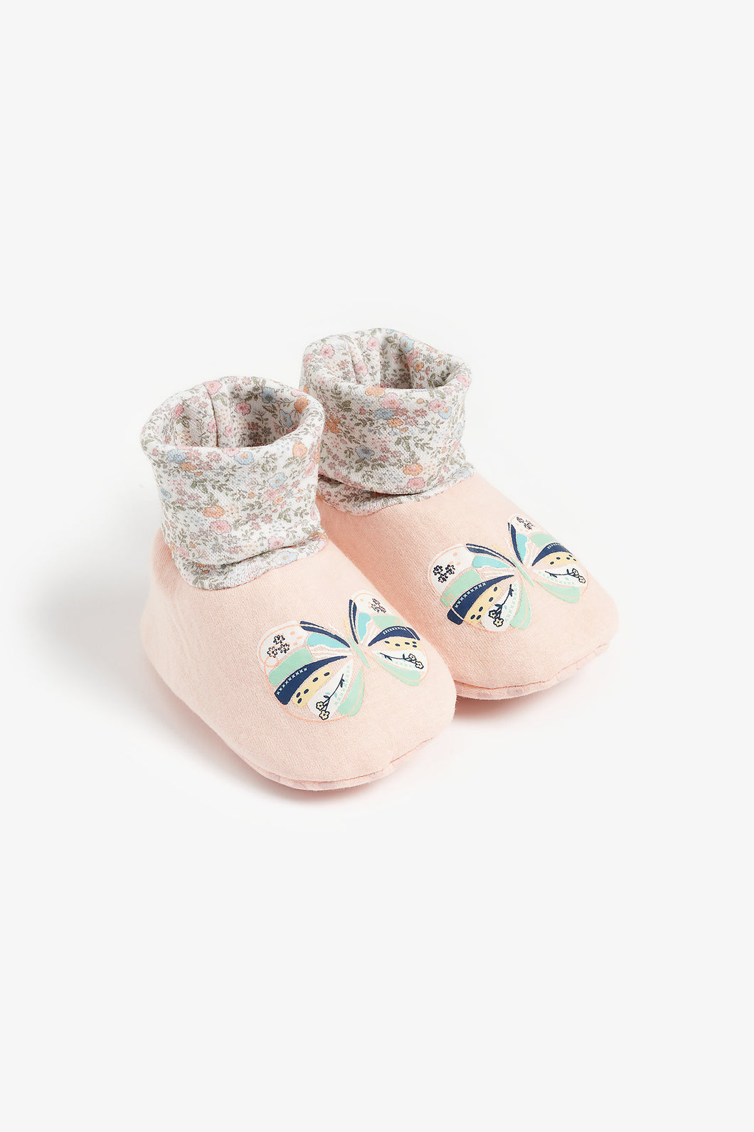 Mothercare Butterfly Sock Top Baby Booties - 3 Pack