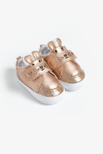 Load image into Gallery viewer, Mothercare Gold Bunny Pram Trainers
