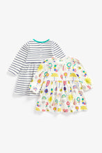 Load image into Gallery viewer, Mothercare Sunshine Romper Dresses - 2 Pack
