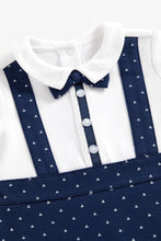 Load image into Gallery viewer, Mothercare Mock Shirt, Trousers And Bow Tie All In One
