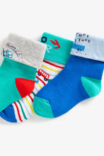 Load image into Gallery viewer, Mothercare Bus Turn-Over-Top Socks - 3 Pack
