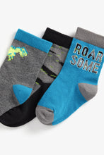 Load image into Gallery viewer, Mothercare Roarsome Glow-In-The-Dark Dino Socks - 3 Pack
